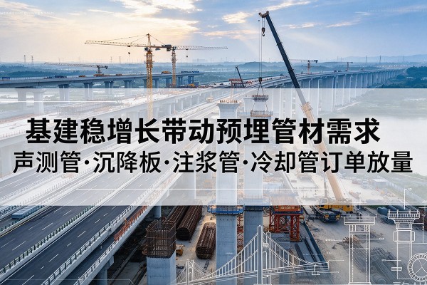 色尼基建稳增长带动预埋监测管材需求,声测管、沉降板、注浆管订单持续放量